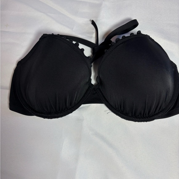 2/$30 Shade & Shore Black Women's Bikini Top Bra Size 34D - Picture 2 of 8